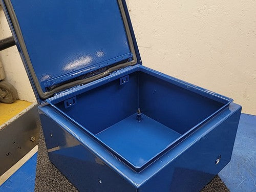 Hoffman Blue Steel Electrical Enclosure Junction Box Locking Gasket Seal 12x12x7