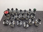 Lot of 19x Eaton Industrial On/Off Switch Lot EMO, Multipole 10250T Panel Mount
