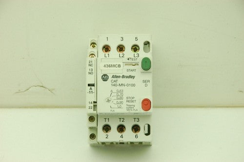 Allen Bradley 140-MN-0100 Ser. D Manual Motor Starter 2.5A 600V 3PH