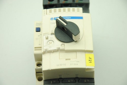 SCHNEIDER ELECTRIC GV3P50 37-50A 600V Breaker Manual Motor Starter + GVAM11