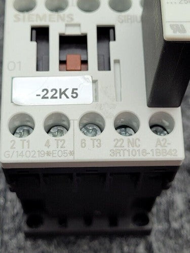Siemens Contactor 3RT1016-1BB42 G/140219 *E05* 3RT1916-1DGOO Diode 24VDC Coil