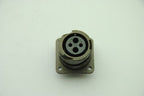 ITT Cannon CB2-16-9SC 4-Pin F Connectors, Panel Mount, No Pins - Lot of 6 - NEW