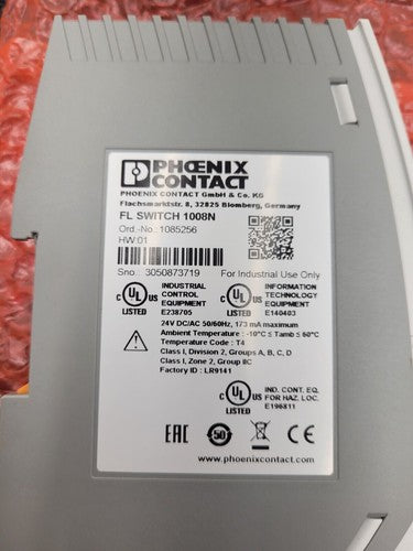 Phoenix Contact 1085256 FL SWITCH 1008N module 8 Port Din Rail Ethernet Switch