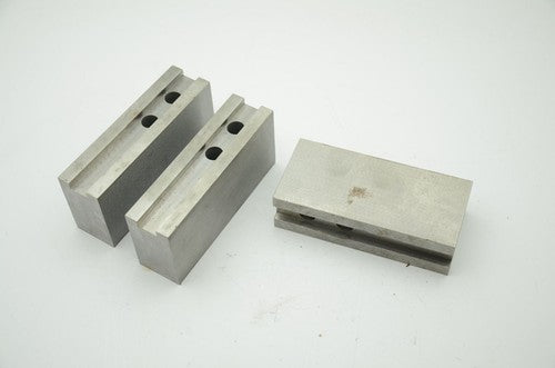 Grooved Steel Chuck Jaws, 5.5" x 1.5" x 2.5", Set of 3 (J25)