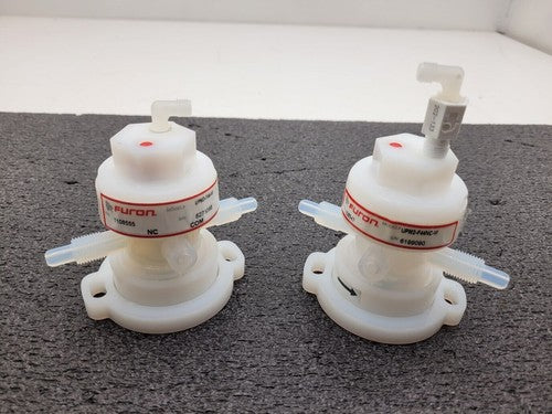 lot of 2 Furon High Purity Valve 1108555 + 1108547  1/4" Pneumatically Actuated