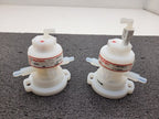 lot of 2 Furon High Purity Valve 1108555 + 1108547  1/4" Pneumatically Actuated