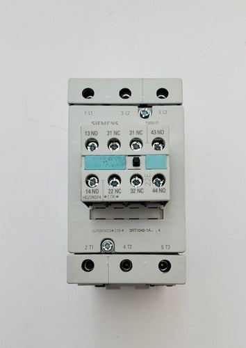 SIEMENS SIRIUS 3RT1046-1AL24 Contactor 95A 400V 230VAC 50/60Hz w/ 3RH1921-1HA22