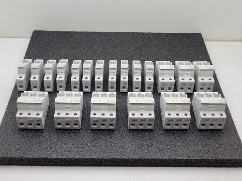 Lot of 20  ETI Fuse Holder EFD 10 1p 10 x 38 002540001 DIN Rail 3, 2 and 1 Unit