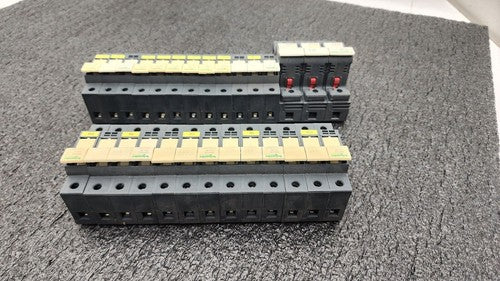 Schneider Electric DF101 DF103 DF143 Lot of 15 Fuse Holders w/ assorted fuses