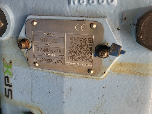 SPX Waukesha Cherry Burrell 018 U2 Rotary Positive Displacement Pump PDP A2