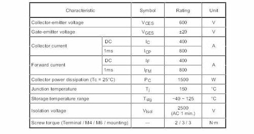 9x Toshiba MG400J1US51 GTR Power Module Silicone N Channel IGBT Switching, Motor