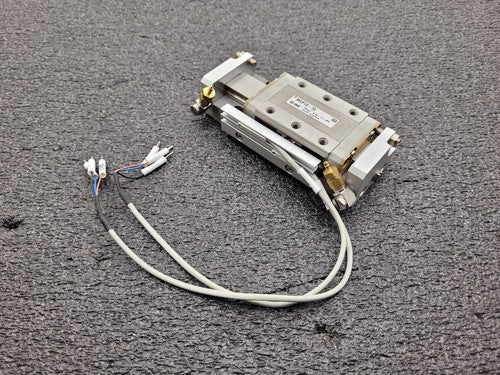 SMC MXP16-30 100PSI Linear Slide Guide Cylinder w/ D-M9N Sensors, Stops Unit B