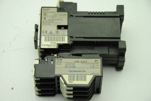 FUJI ELECTRIC SC-0/G Connector 20A 24VDC w/ FUJI TR-0N Overload Relay