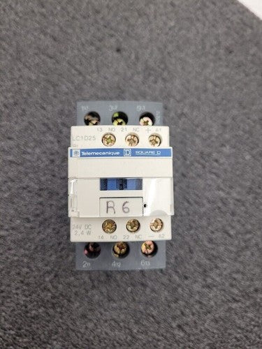 Telemecanique Square D LC1D25 Contactor 24 VDC Coil DIN Rail w/ LAD4TBDL Diode