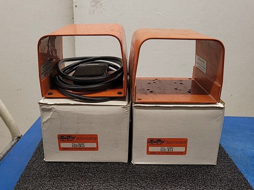 Linemaster 522-B14 Full Guard Foot Switch Protective Enclosure Orange Steel LOT