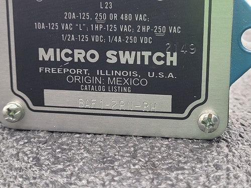 Honeywell Micro Switch BAF1 Limit Switch 20A SPDT Top Plunger Actuator Blue