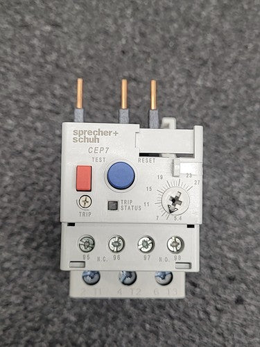 Sprecher+Schuh CEP7-EE Thermal Overload Relay 5.4-27A Class 10,15,20,30