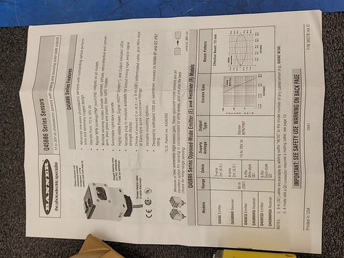 Banner Engineering Q45BB6FQ 36729 Rugged Fiber Optic Photoelectric Sensor