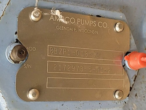 AMPCO PUMPS 018 SPX RBZP1-018-DL Positive Displacement Pump Stainless Steel A10