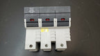 wohner AJC 30 30A 600V Class J Fuse Only 31 934 3-Pole Fuse Holder DIN Rail