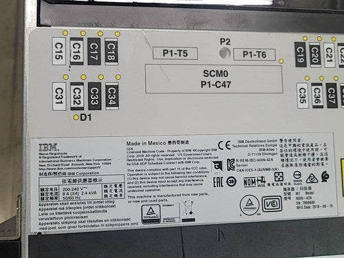 IBM Power9 S924 9009 42A Enterprise Server Chassis 4U SFF 4x PSU 1x 02CY255 CPU