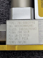 Parker Porter Digital Mass Flow Controller 701-AAASVPRQ 5%B2H6 / 95%N2 700SCCM