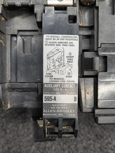 Allen Bradley 509-CUD Motor Starter Size 2 with 592-COW16 Overload Relay Series