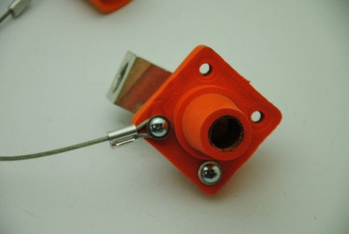Leviton Single-Pole Female Receptacle, Orange, 5/8" ID