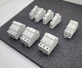 Lot of 8 ETI Fuse Holder EFD 10 1p 10 x 38 002540001 DIN Rail 3, 2 and 1 Unit