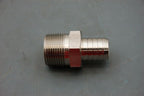 SSP Push-On Barb Male SS Pipe Connector 33mm Threads by 22mm Hose Lot of 4