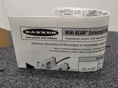 Banner SMU315F Mini-Beam Photoelectric Sensor 24-240VAC/DC Universal Voltage