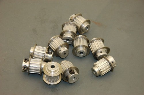 Aluminum Timing Belt Pulley 22mmD 6mm Bore 4mm Pitch for 16mmW Belt - Lot of 10