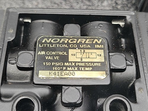 Norgren K41EA00 Pneumatic Solenoid Air Control 2 Valve 150 PSIG Nugget Series