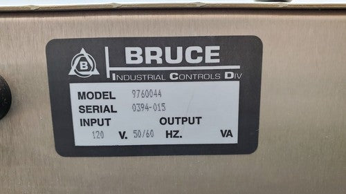 Bruce Industrial Controls 7653 Alarm Processor 120V 50/60 Hz Model 9760044