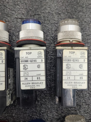 Allen Bradley 800MR-Q24S Series D Pilot Light Indicator Lamp Lot Mixed Colors