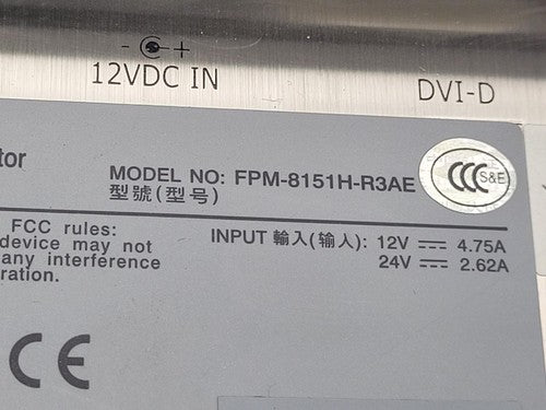 ADVANTECH Industrial Monitor FPM-8151H-R3AE IP65 UL CID2 Hazardous Location HMI