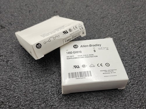 2x New Allen Bradley 1492-GH010 Supplementary Protector Ser B 1A Circuit Breaker
