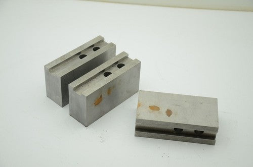 Grooved Steel Chuck Jaws, 4.75" x 1.5" x 2.5", Set of 3 (J28)