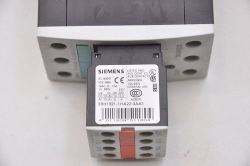 Siemens 3RT1034-1QB44-3MA0 24VDC Coil Magnetic Contactor