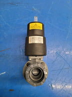 Lot of 4x Gemu Typ 410 Pneumatic Butterfly Valve DN 25 PN Air Open Spring Close
