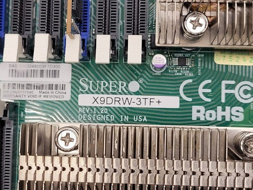 Supermicro X9DRW-3TF+ Server Motherboard 64Gb Ram 2x E5-2620 Xeon Working Pull