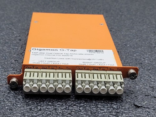 Lot of - 2 Gigamon G-TAP  252 : 600016 Dual Optical Tap 50/50 850nm