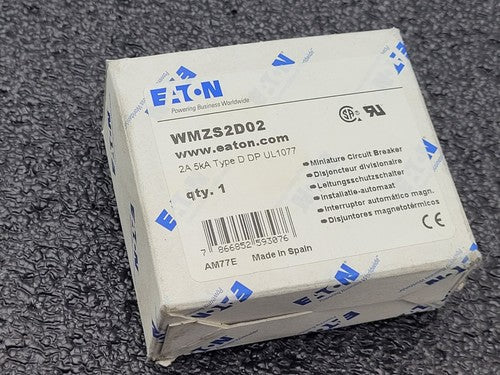 Lot of 10 Eaton Cutler Hammer WMZS2D02 Miniature Circuit Breaker 2A 5kA Type D
