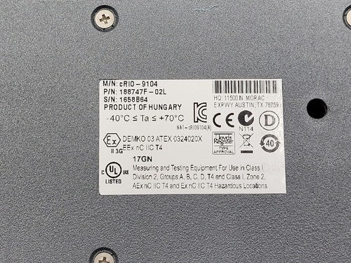 National Instruments NI cRIO-9104 8-Slot FPGA Chassis 188747F-02L Working Pull