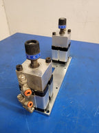Pneumax Pneumatic Dual Cylinder Actuator w/ Adjustable stops 2420A1513