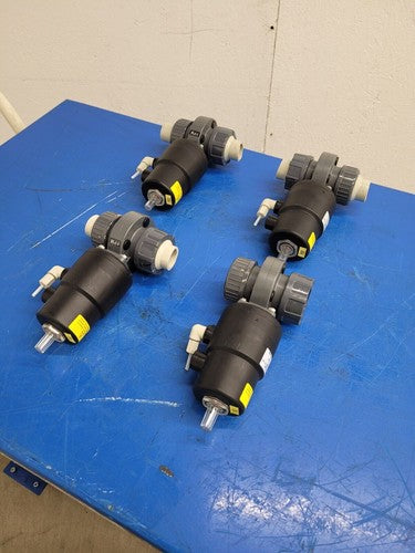 Lot of 4x Gemu Typ 410 Pneumatic Butterfly Valve DN 25 PN Air Open Spring Close