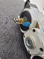 Lot of 2x Festo Air Pneumatic Solenoid On/Off Piston Gate Shut Off + Lubricator