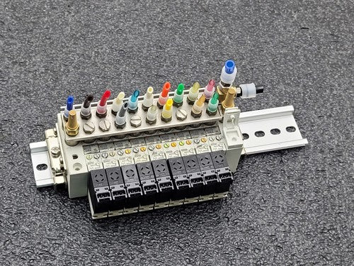 SMC (x9) VQ1270-5MOB-M5 Solenoid Valve Assembly Manifold