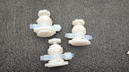 Lot of 3x Furon Pneumatic High Purity Manual Screw Valve UPM2-F812-MT 1104583