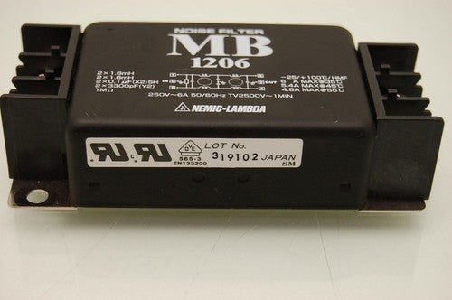 NEMIC-LAMBDA MB 1206 Noise Filter 250V 50/60Hz TV2500V